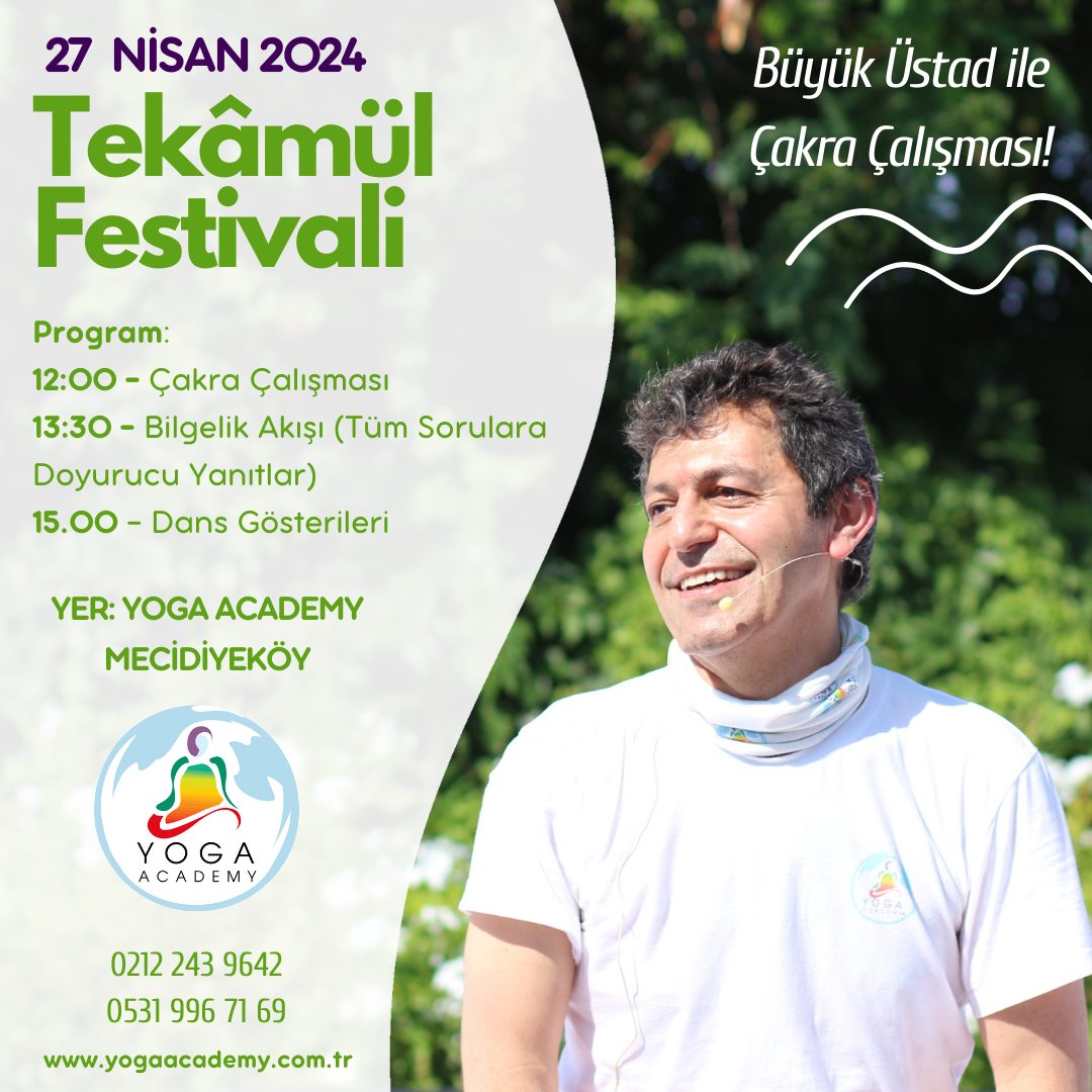 Yoga Academy Mecidiyeköy'de 27 Nisan'da 2024  Tekâmül Festivali